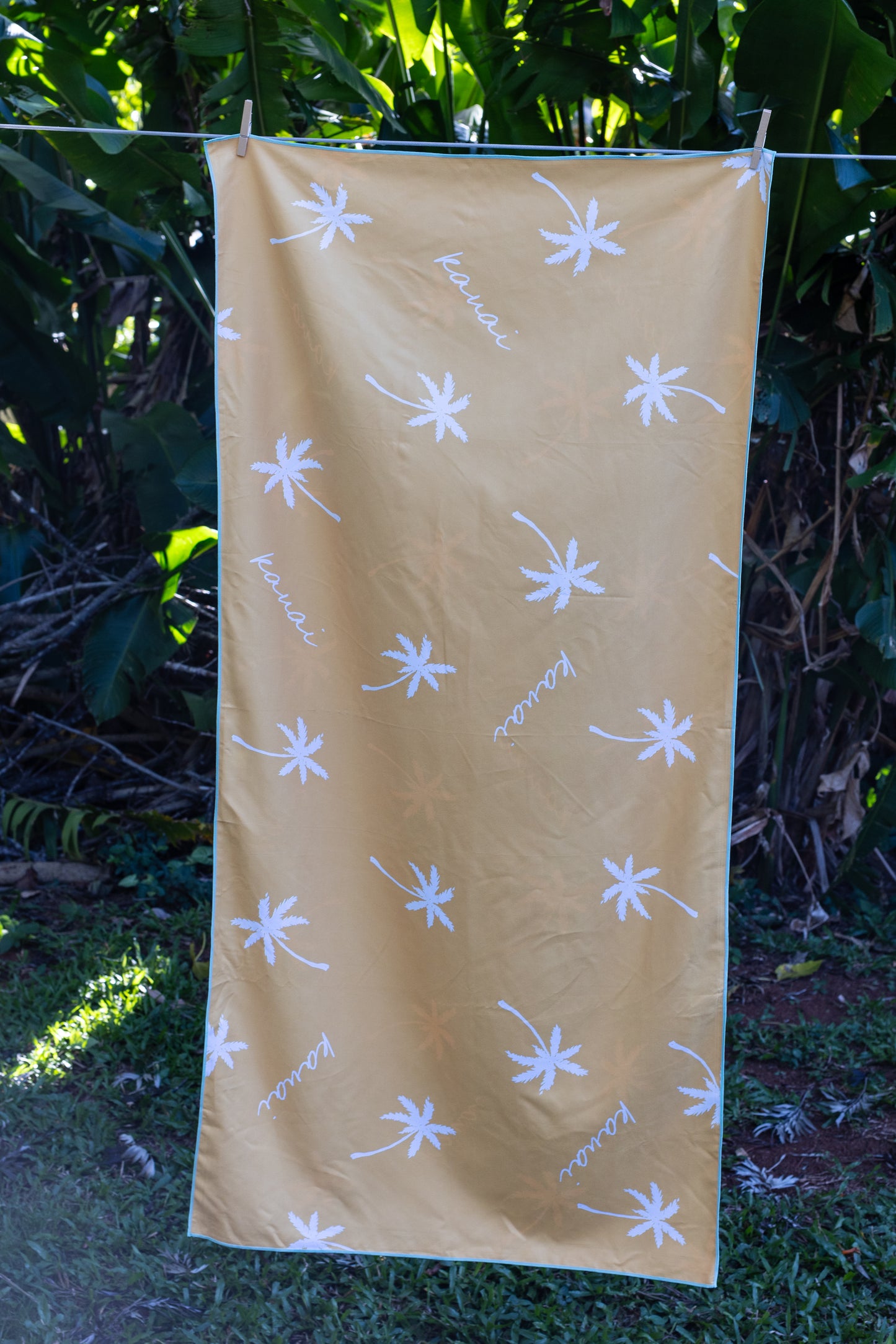 Reversible Mint & Orange Kauai Palm Tree Paradise Microfiber Towel