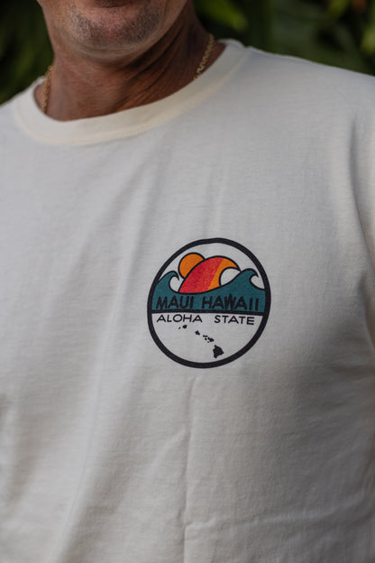Seezo Wave Maui Hawaii 100% Ringspun Cotton T-shirt
